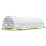 MELLCOM 26' x 10' x 6.6' Greenhouse Large Gardening Plant Green House Hot House Portable Walking in...